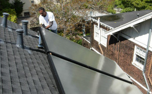 crew installing Solar Thermal