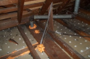 air sealed air infiltrations in the attic