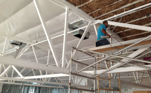 installing insulation in a commercial building