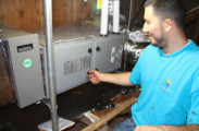 a completed furnace installation
