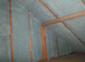 denim batt insulation installed ion knee walls