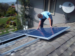 installing solar pv panels on racks